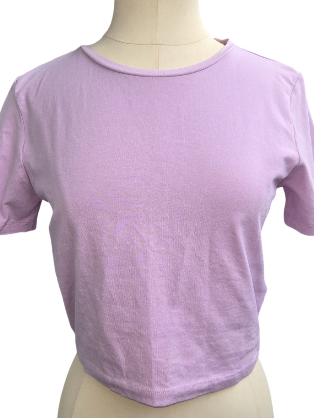 Zara Lavender Crewneck Crop Top Size L